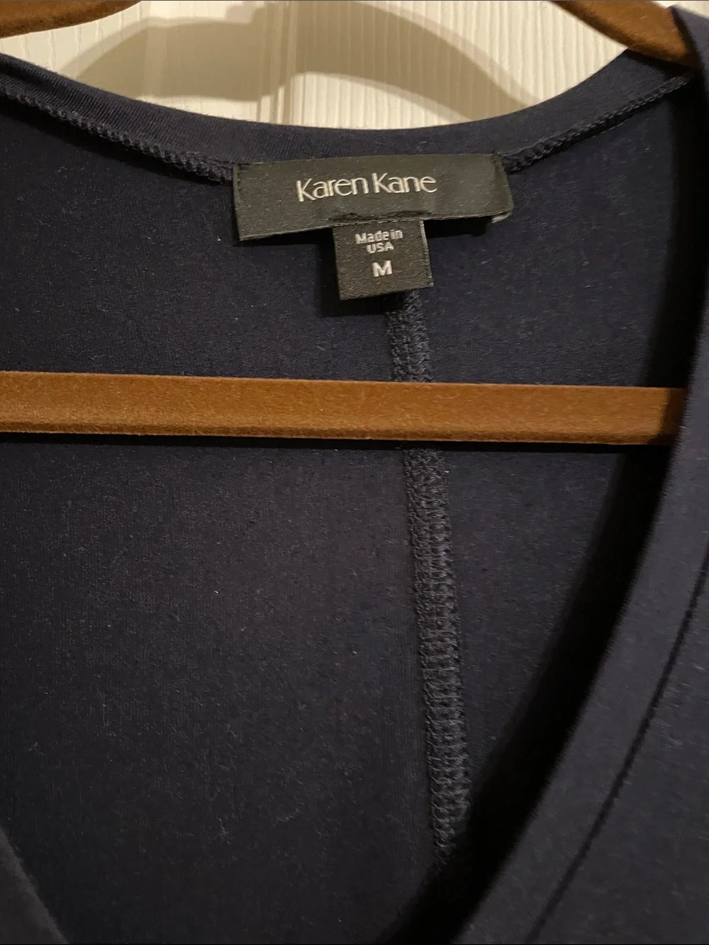 Karen Kane Dark Navy V-Neck Short Sleeve Dress, size M - Picture 3 of 4